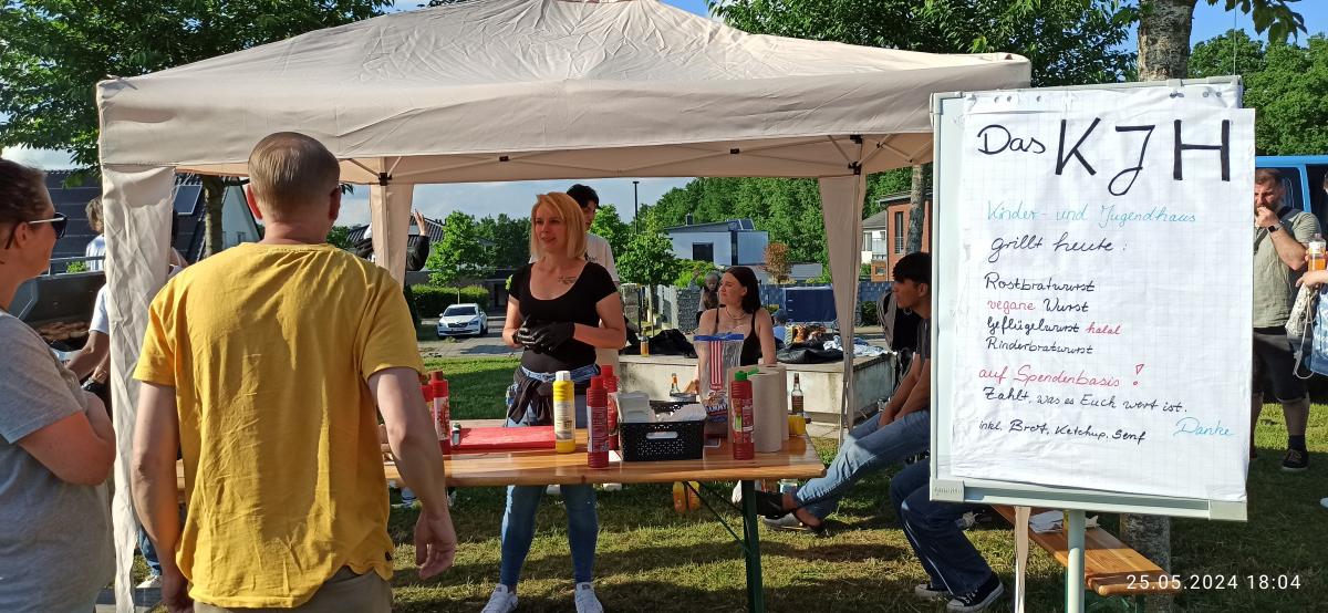 Der Grillstand vom Kinder- und Jugendhaus